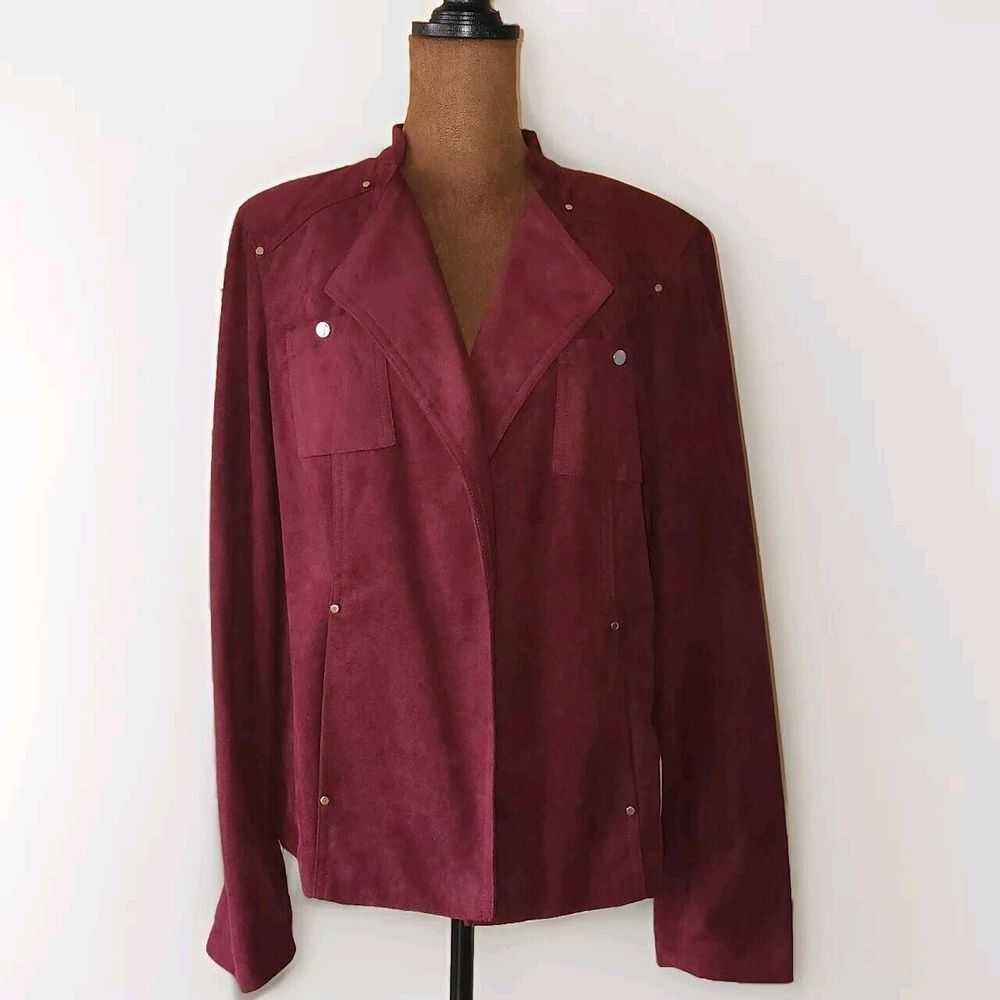 Rafaella Burgundy Suede Jacket